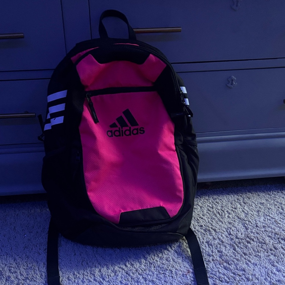 Adidas Neon Pink and Black Backpack